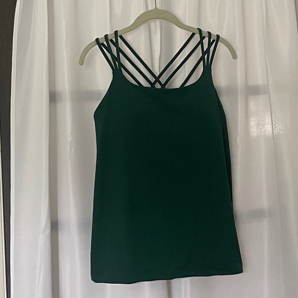 Athleta XL Bright Green Athletic Athleisure Cami Top - Picture 2 of 6